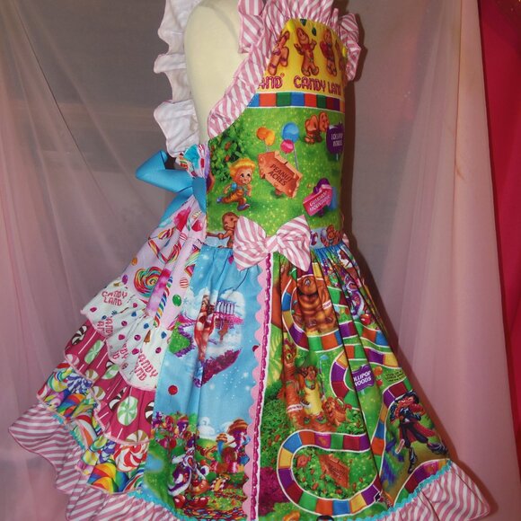 Candyland Board Game Girls Dress and Bow - Picture 6 of 7